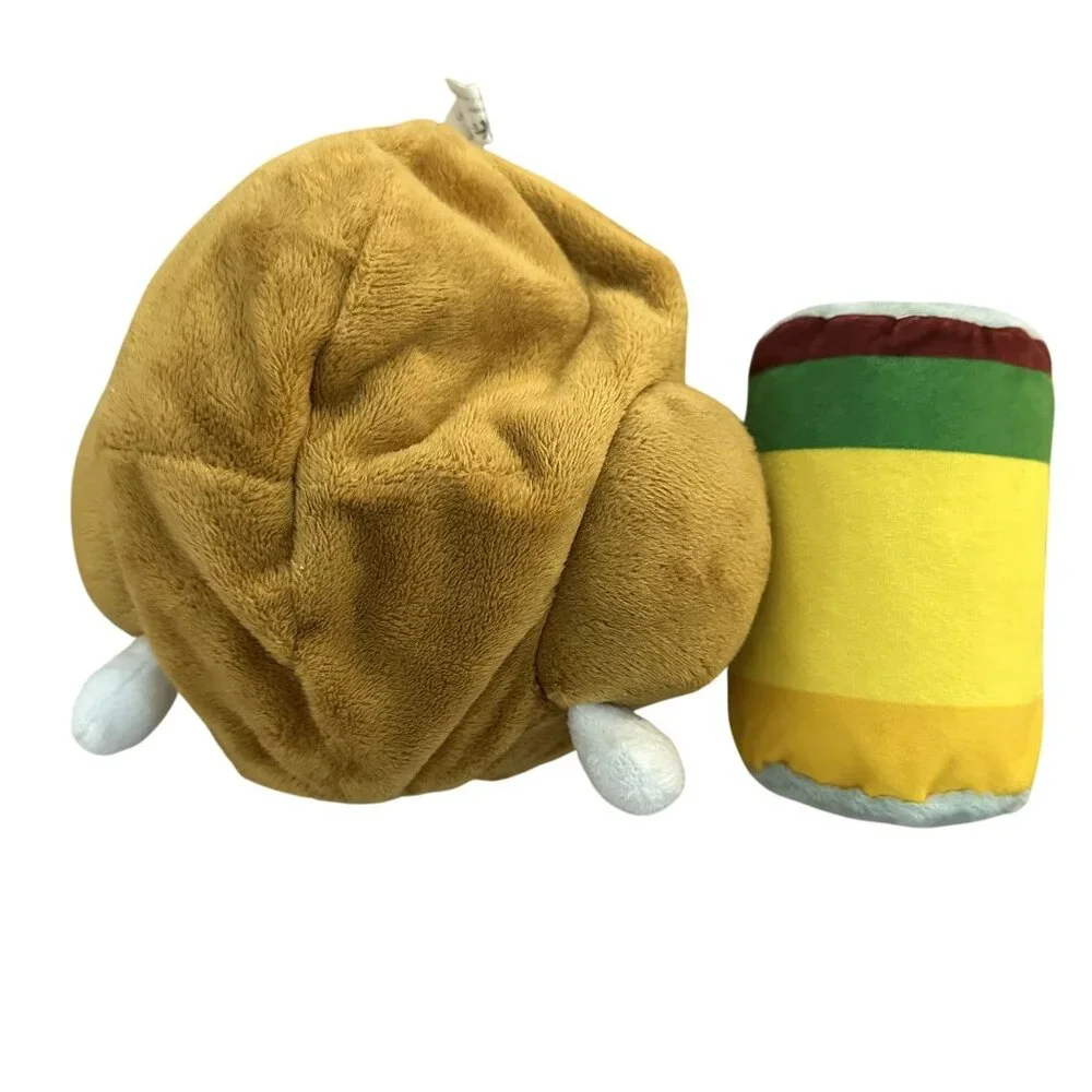 Bark Box Dog Toy Medium/Large Oven Barked Stuffed Turkey Crinkle BarkBox CLEAN